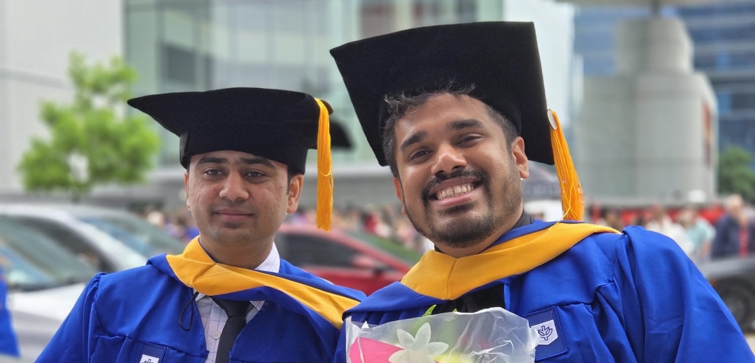 Sameer and I at our graduation ceremony